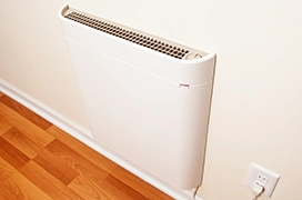 A picture of a wall space heater.
