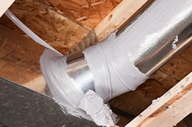 Sealed pipe in ceiling.
