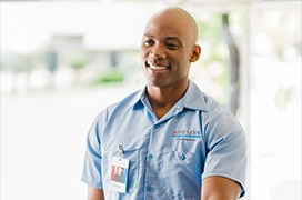 Smiling Aire Serv technician.