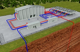 Geothermal building.